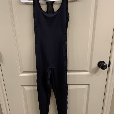BlackMilk catsuit Black Small Shear Racer Back Leotard